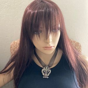 Antique Sterling Silver Gothic Style Pendant with Garnets